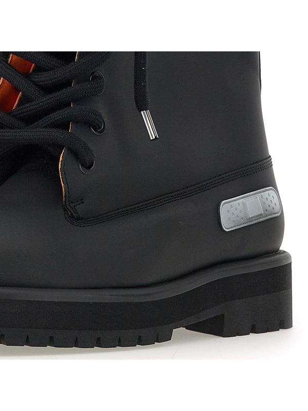 Strada High Top Lace Up Leather Boots