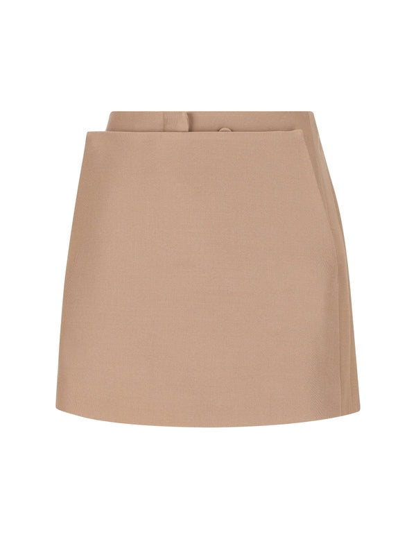 Wool Silk Skirt Shorts