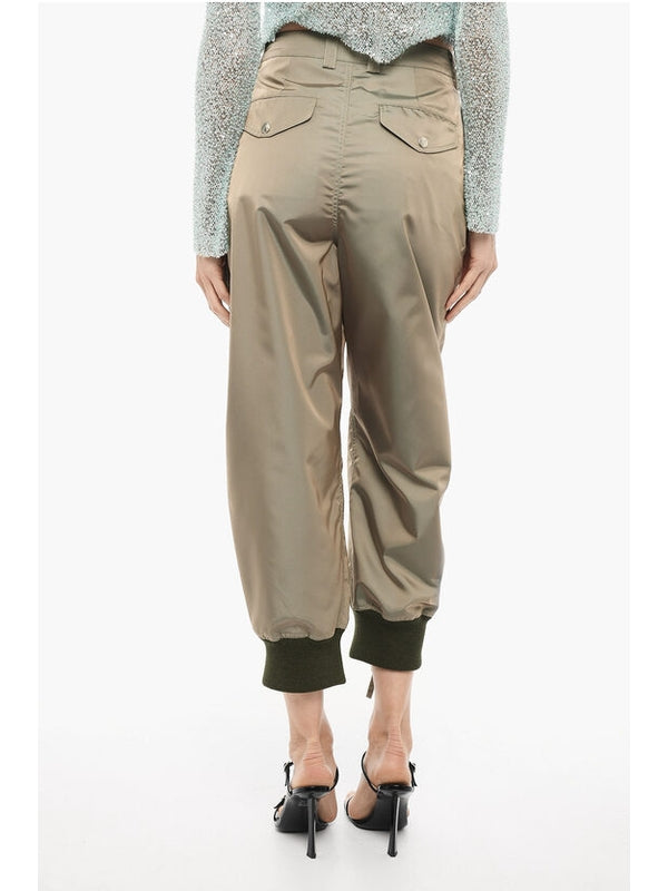 Zipper Detail Cropped Pants