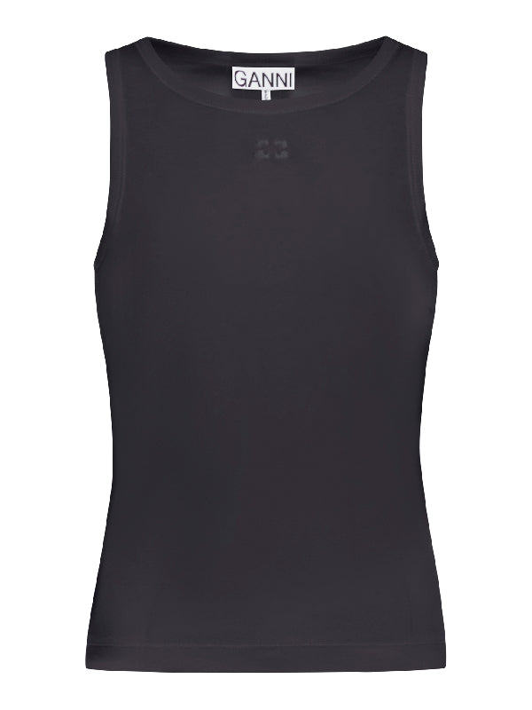 Logo Rib Cotton Tank Top