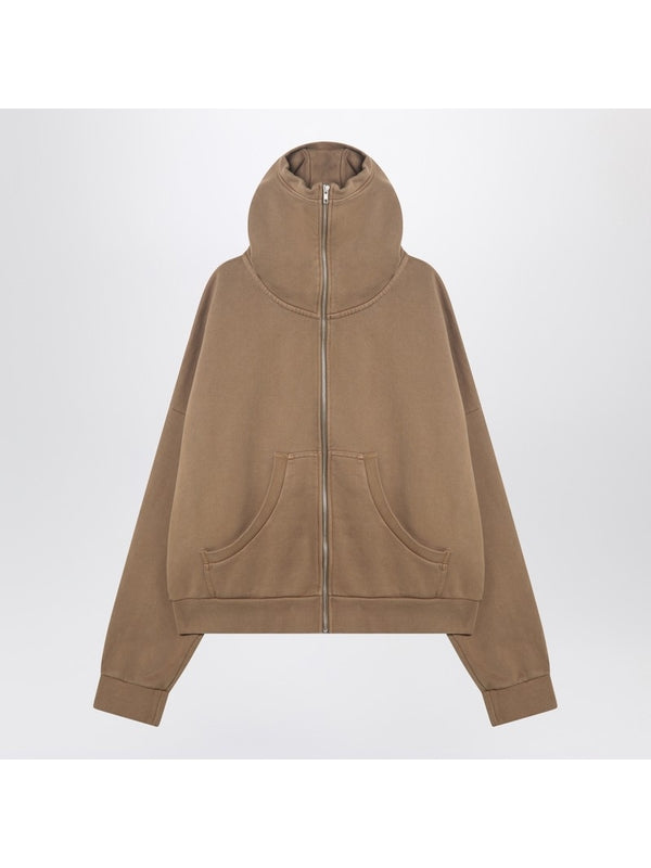 Oversized Zip-up Cotton Hoodie