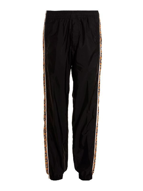 Baroque Pattern Trim Track Jogger Pants