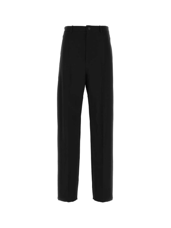 Black Straight Tailored Pants