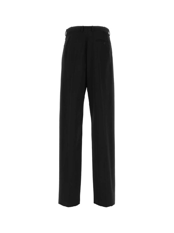 Black Straight Tailored Pants