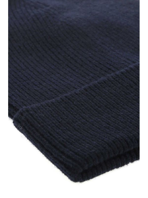 Basic Cashmere Rib Knit Beanie