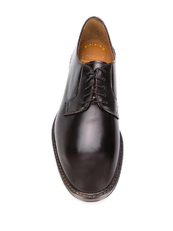 Brown Leather Lace-up Shoes