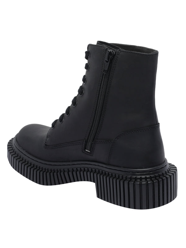 Camper Black Lace-Up Boots