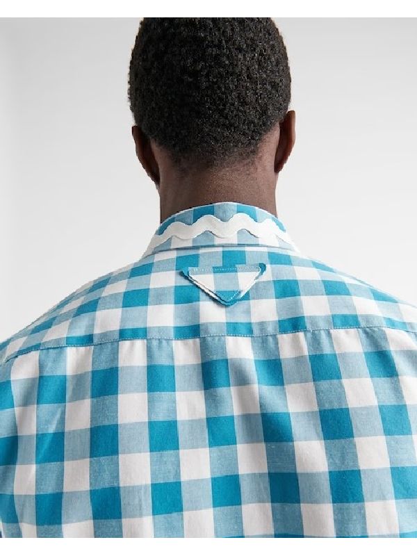 Zigzag Detail Check Poplin Shirt