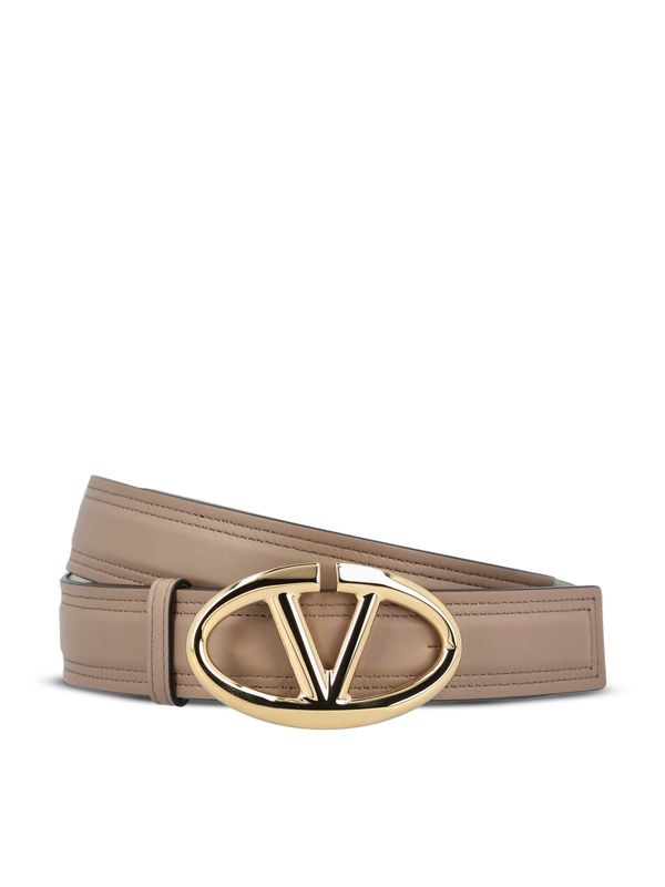 V Logo Calfskin Belt