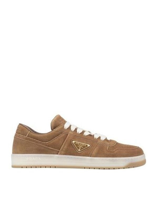 Triangle Logo Suede Lowtop Sneakers