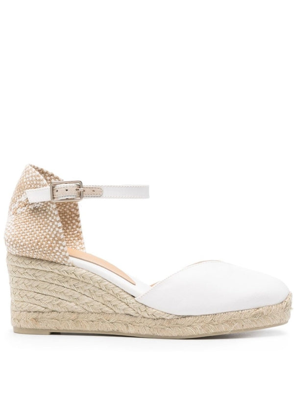 Castaner White Wedge Sandals
