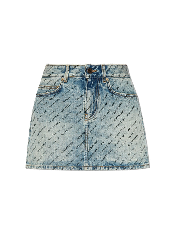 Allover Logo
  Denim Mini Skirt