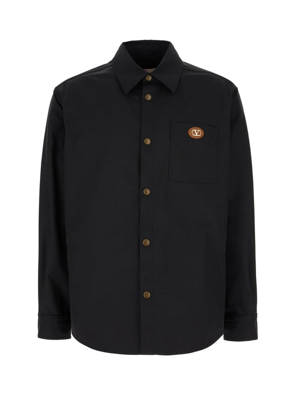 V Logo Patch Shirt Jacket