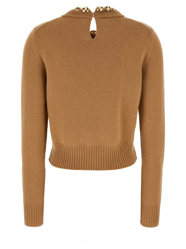 Chain
  Decorated Wool Cashmere Knit