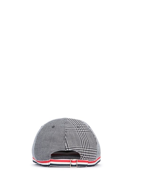 Rwb Logo Label Check Cotton Ball Cap