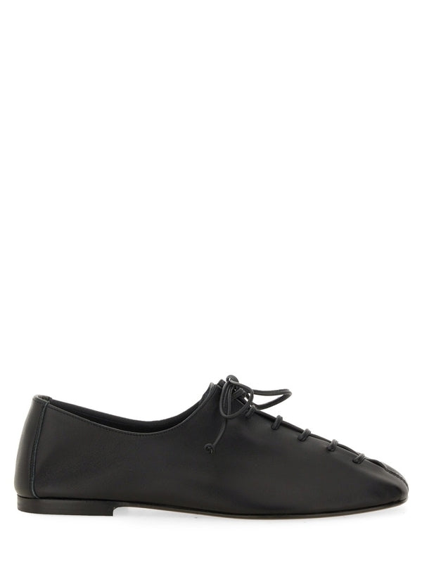 Black Calfskin Lace-up Shoes