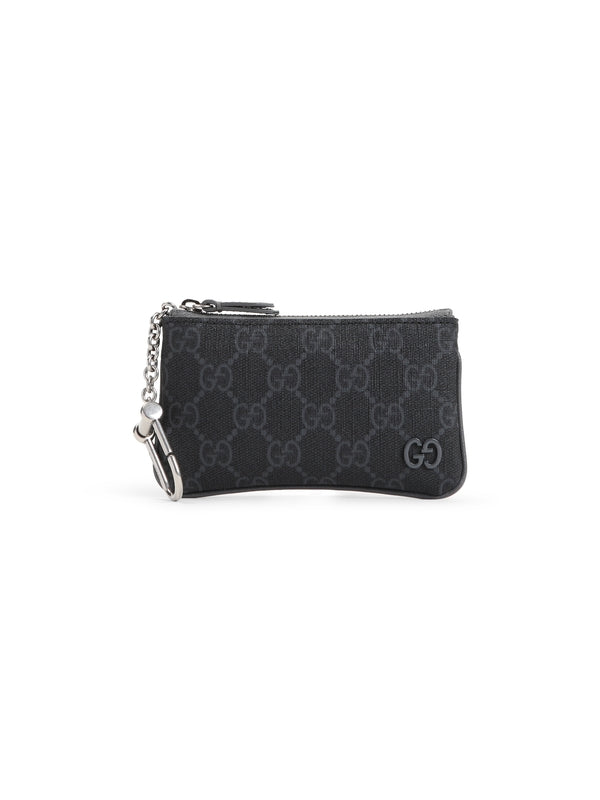 GG Logo Leather Pouch Keyring