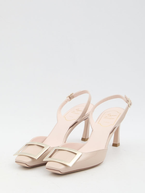 Trompette Leather Slingback Heels