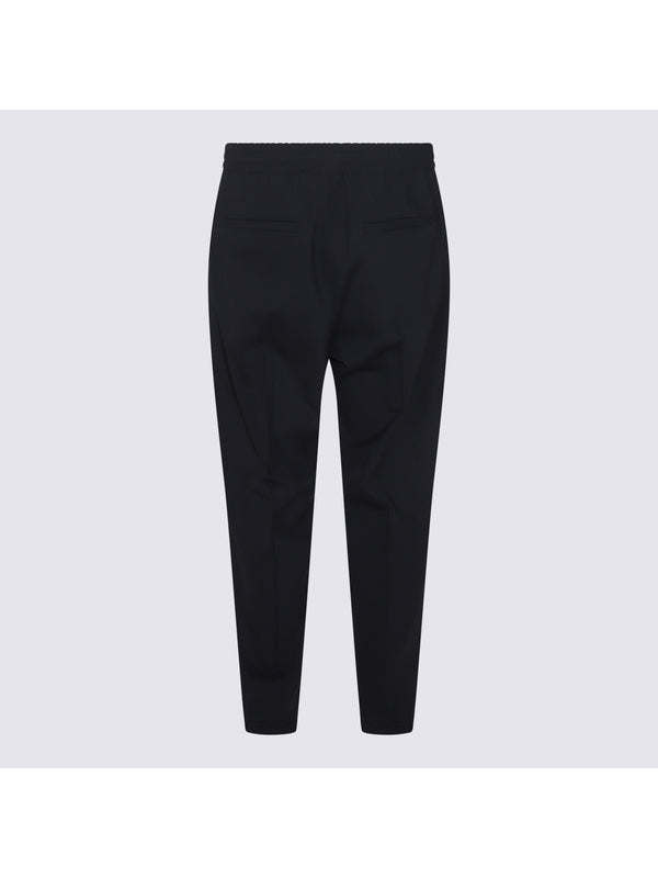 Navy Banding Wool Pants