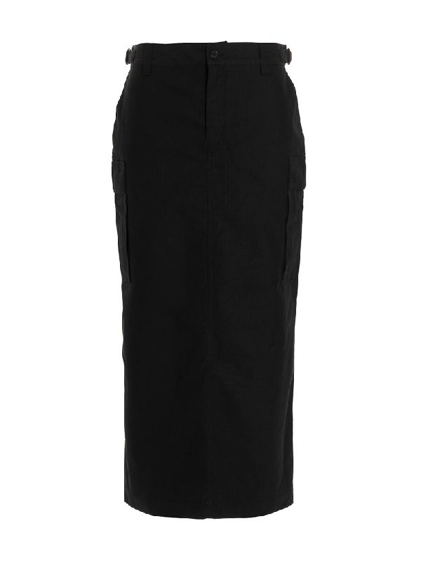 Black Cotton
  Cargo Skirt