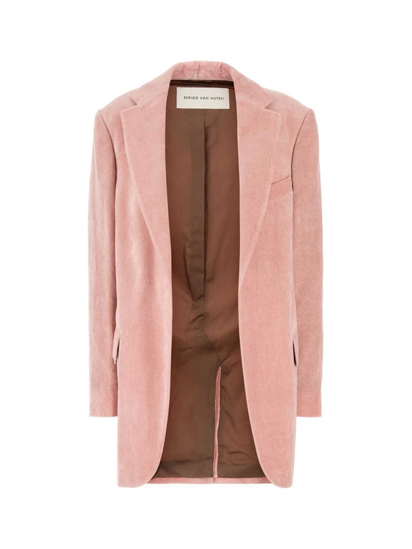 Single-Breasted Velvet Jacket