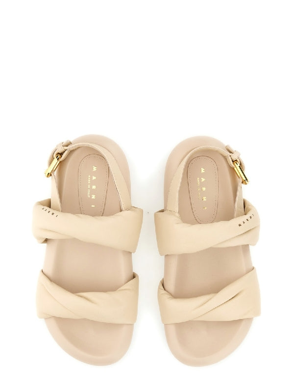 Twist Padding Leather Sandals