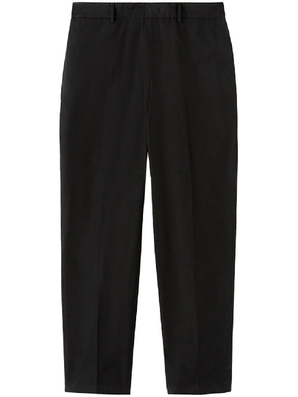 Black Straight Cotton Pants