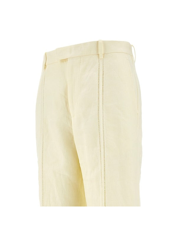 Pleated Linen Pants