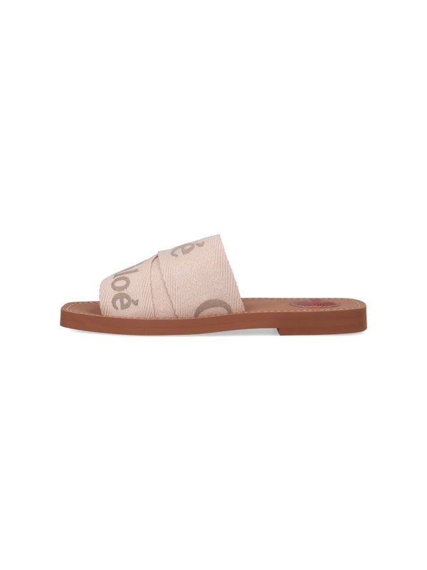 Woody Logo Strap Sandal Mule