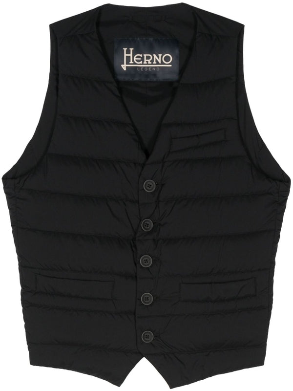 Black Nylon Padding Vest