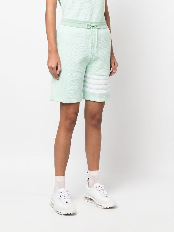 4-Bar Drawstring Cotton Shorts