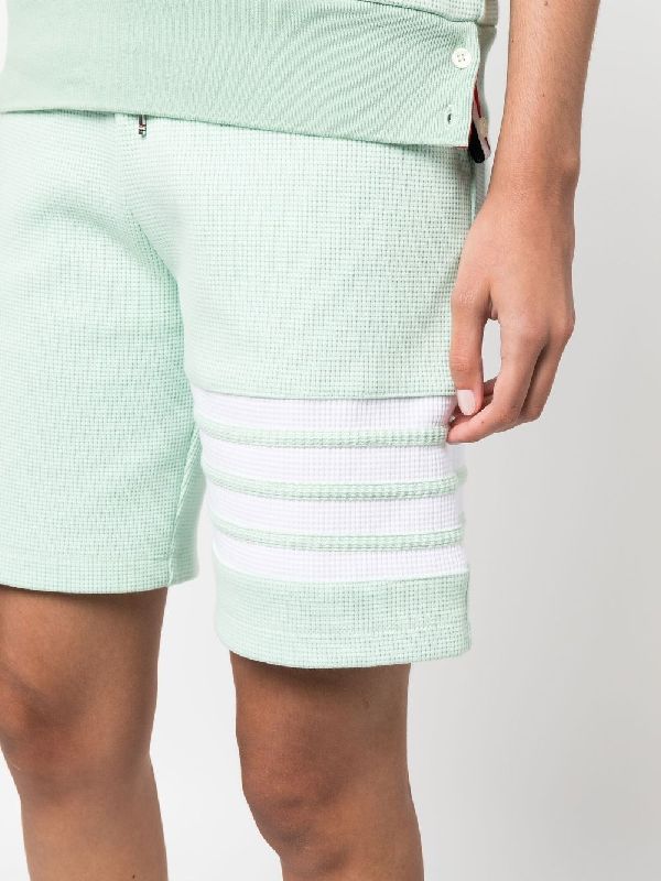 4-Bar Drawstring Cotton Shorts