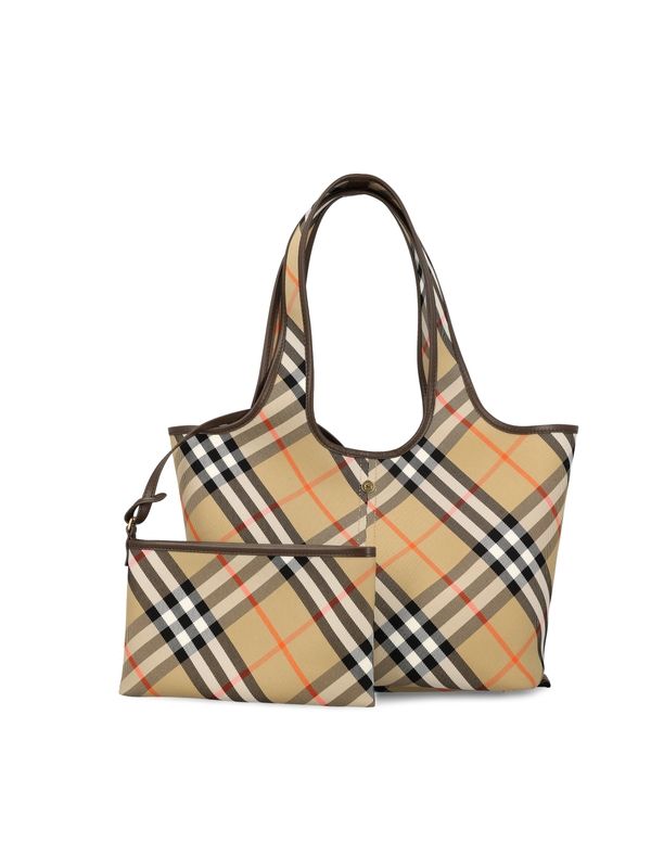 BURBERRY - Vintage Check Small Tote Bag - Jente