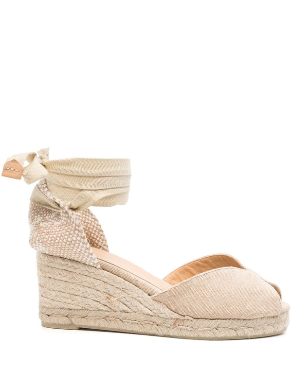 Castaner Beige Wedge Sandals