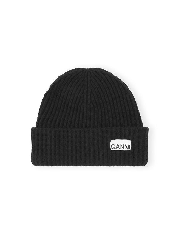 Wool Blend Logo Label Beanie