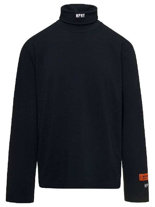 HPNY Embroidered Logo Patch Turtleneck Top