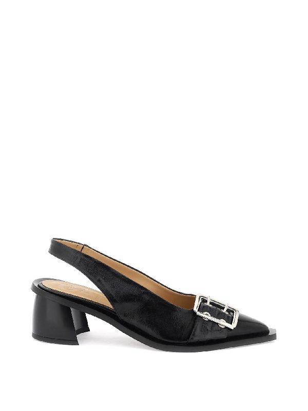 Buckle Strap Detail Slingback Heels - Jente