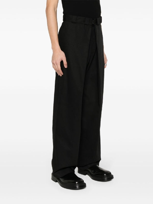 Black Wide Chino Pants