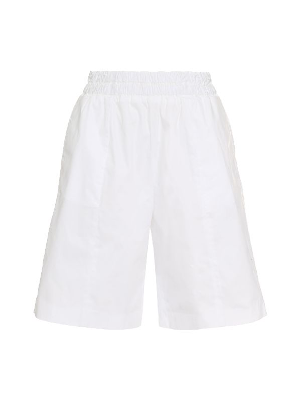 White Cotton Banding Shorts