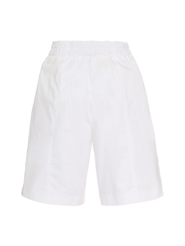 White Cotton Banding Shorts