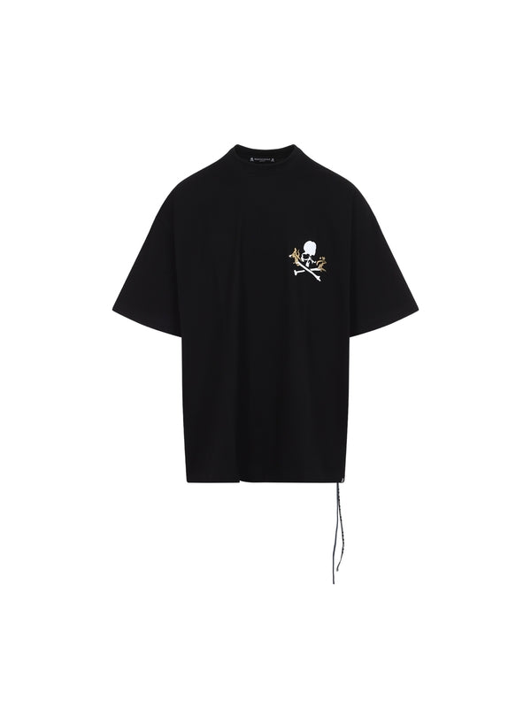 Skull Printing Strap Short Sleeve T-shirt