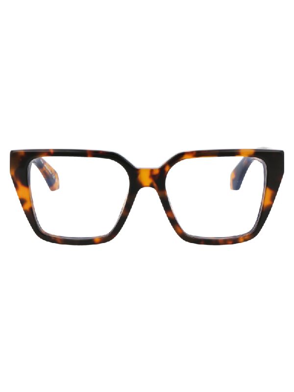 Style 29 Havana Logo Square Glasses