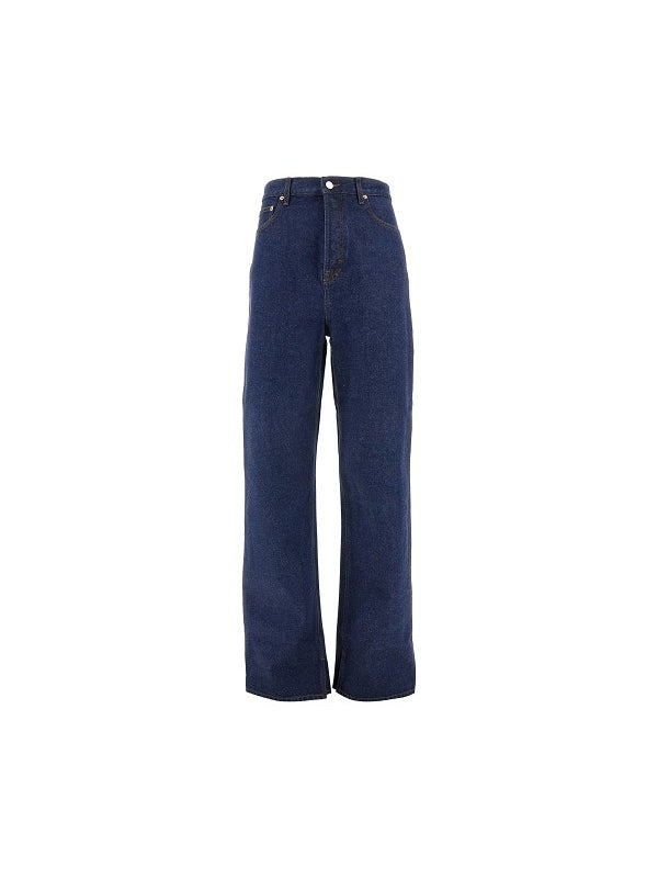 Back Logo Patch Denim Pants