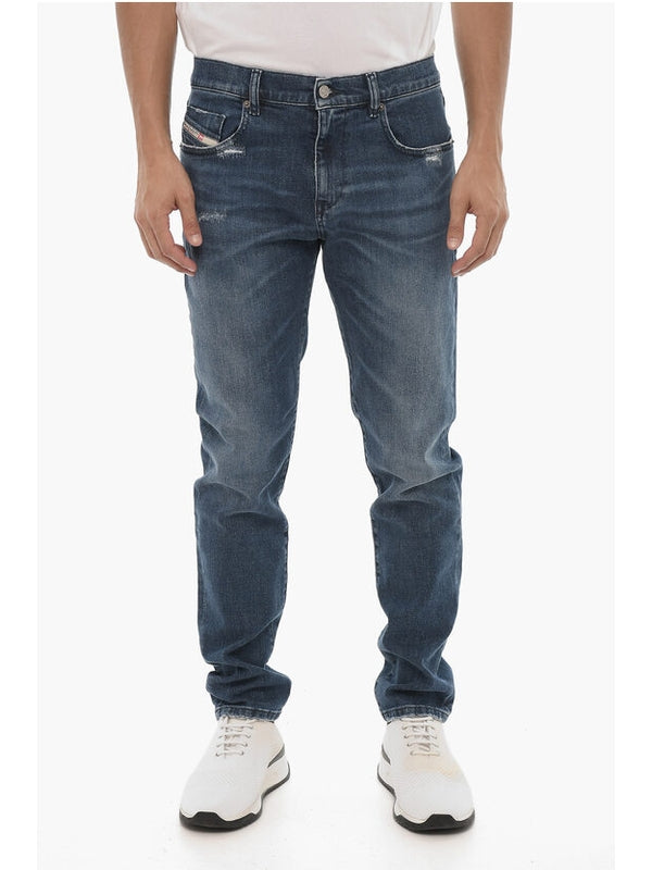 Washed Cotton Denim Pants