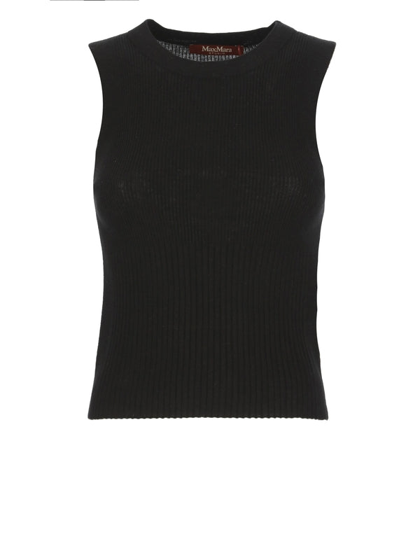 Wool Silk Ribbed Tank Top