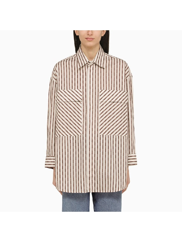 Alabaster Stripe Oversized Shirt