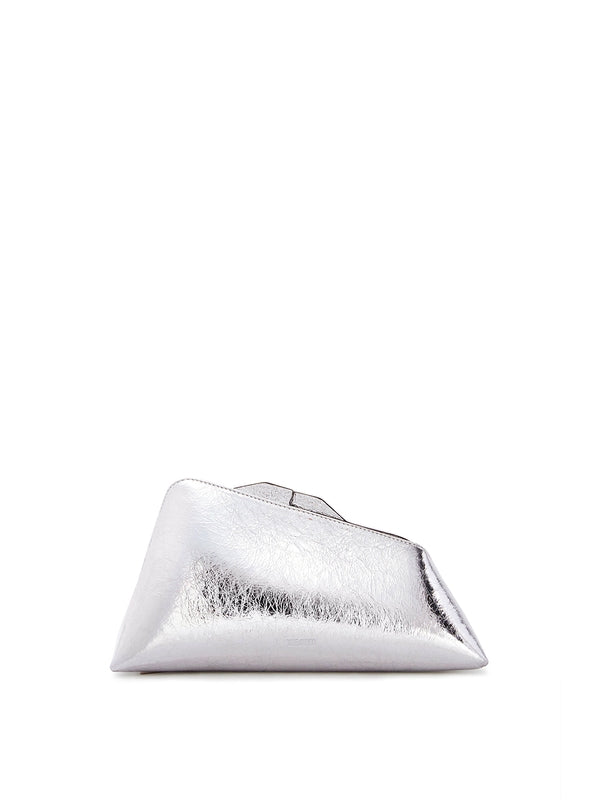 8 30 Pm Metallic Leather Clutch Bag