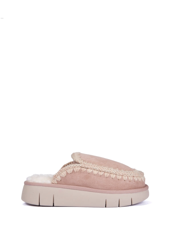 Eskimo Bounce Shearling Suede Mules