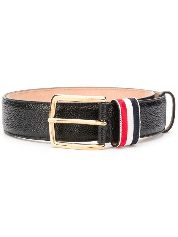 Thom Browne Black Leather Belts