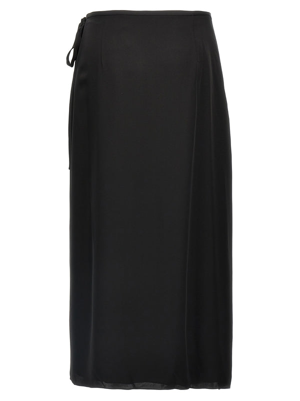 Tie Wrap Silk
  Mini Skirt